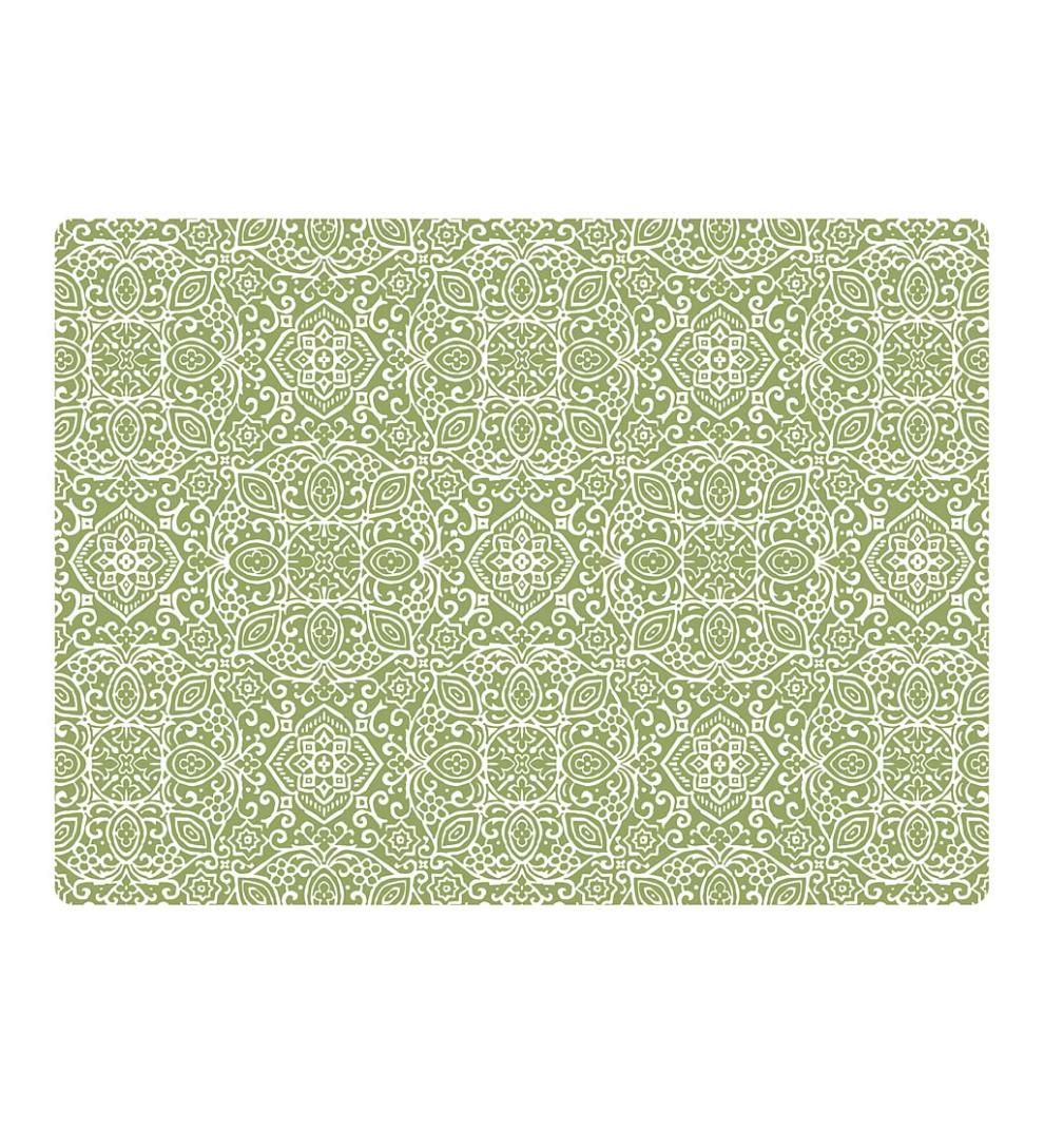 Plow & Hearth Area Rugs Indoor Living Arabesque Desk Chair Mat - Chocolate