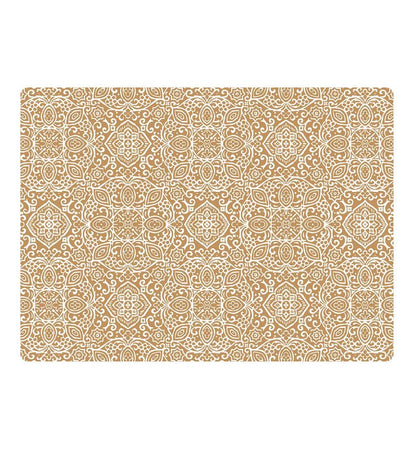 Plow & Hearth Area Rugs Indoor Living Arabesque Desk Chair Mat - Chocolate