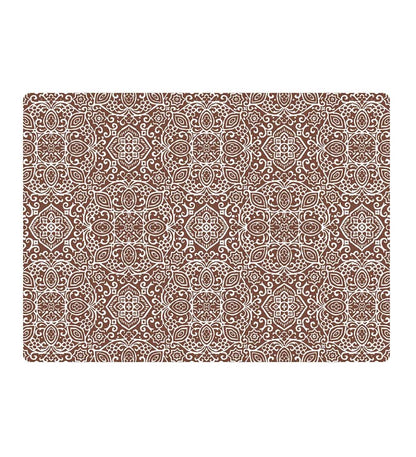 Plow & Hearth Area Rugs Indoor Living Arabesque Desk Chair Mat - Chocolate