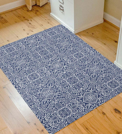 Plow & Hearth Area Rugs Indoor Living Arabesque Desk Chair Mat - Chocolate