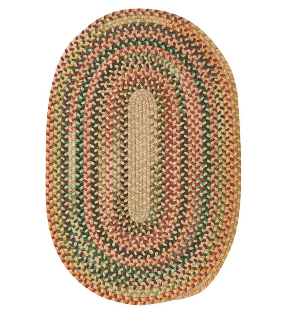 Plow & Hearth Area Rugs Indoor Living Bear Creek Oval Braided Wool Blend Rug