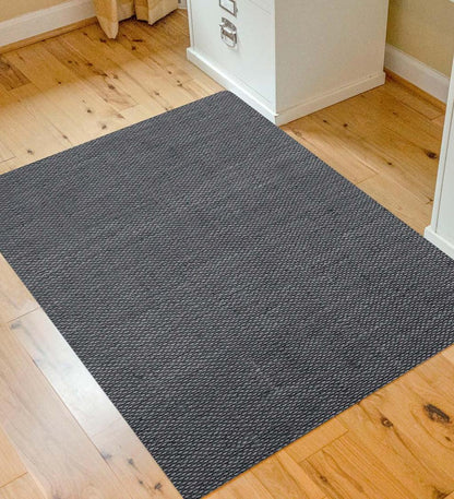 Plow & Hearth Area Rugs Indoor Living Burbury Weave Desk Chair Mat - Chocolate