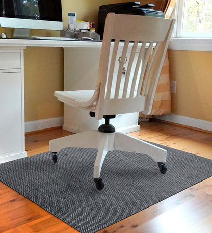 Plow & Hearth Area Rugs Indoor Living Burbury Weave Desk Chair Mat - Chocolate