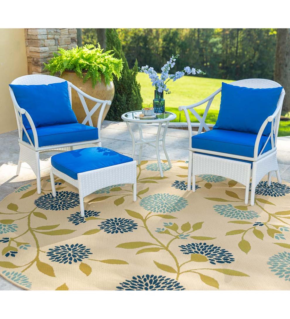 Plow & Hearth Area Rugs Indoor Living Floral Surry Indoor/Outdoor Polypropylene Area Rug