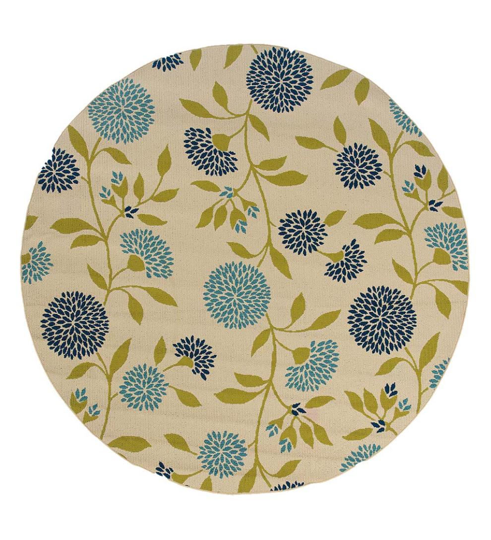 Plow & Hearth Area Rugs Indoor Living Floral Surry Indoor/Outdoor Polypropylene Area Rug