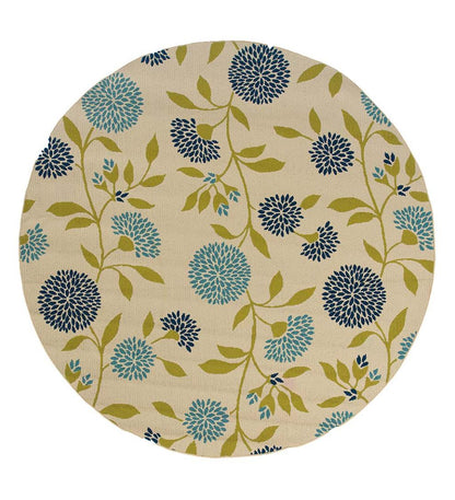 Plow & Hearth Area Rugs Indoor Living Floral Surry Indoor/Outdoor Polypropylene Area Rug