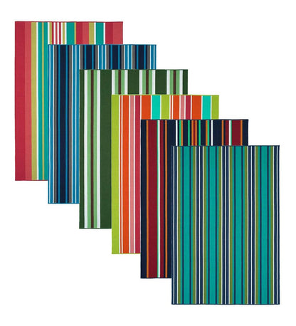 Plow & Hearth Area Rugs Indoor Living Indoor/Outdoor Dorset Stripe Textured Polyester Rug