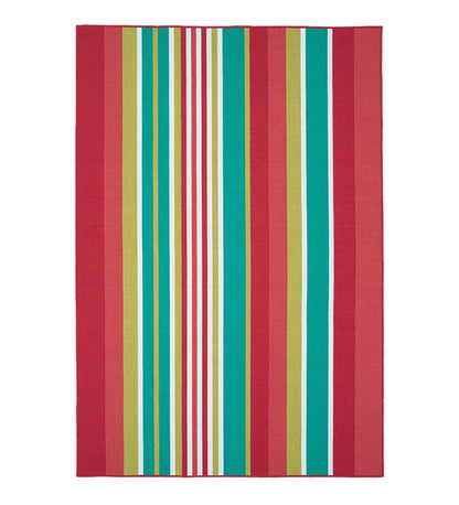 Plow & Hearth Area Rugs Indoor Living Indoor/Outdoor Dorset Stripe Textured Polyester Rug