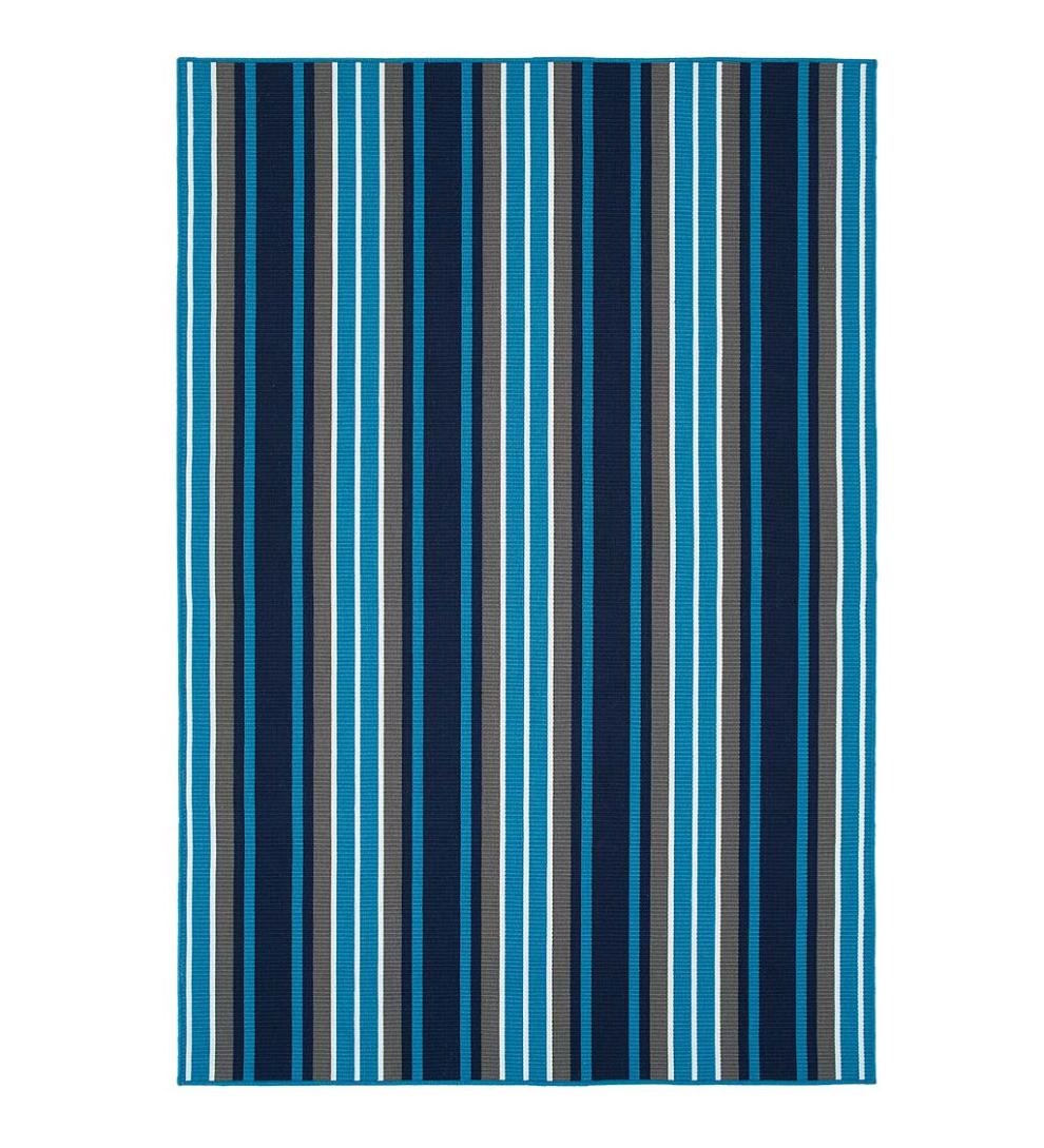 Plow & Hearth Area Rugs Indoor Living Indoor/Outdoor Dorset Stripe Textured Polyester Rug