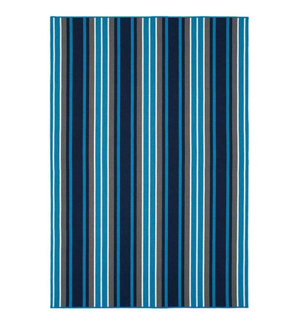 Plow & Hearth Area Rugs Indoor Living Indoor/Outdoor Dorset Stripe Textured Polyester Rug