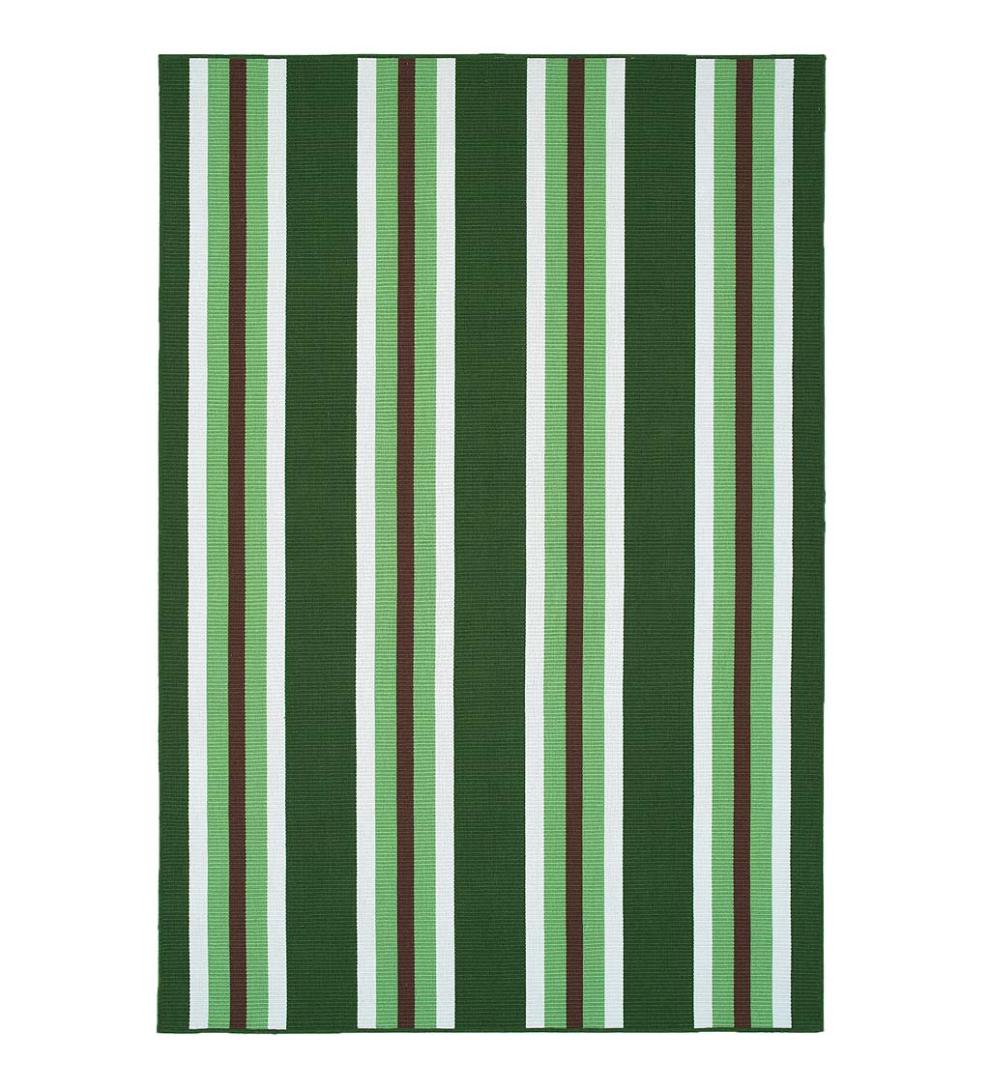 Plow & Hearth Area Rugs Indoor Living Indoor/Outdoor Dorset Stripe Textured Polyester Rug