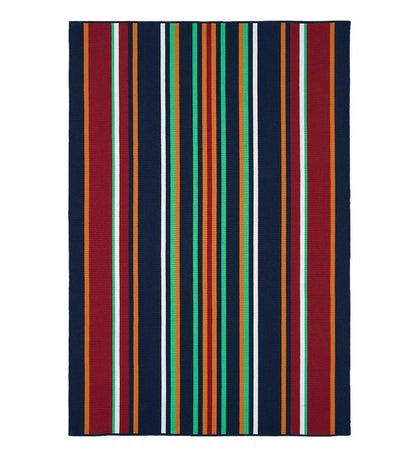 Plow & Hearth Area Rugs Indoor Living Indoor/Outdoor Dorset Stripe Textured Polyester Rug