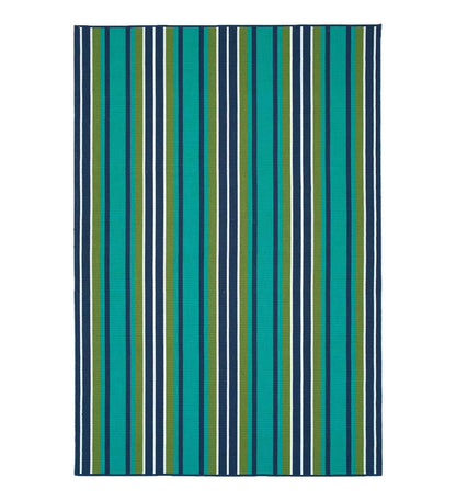 Plow & Hearth Area Rugs Indoor Living Indoor/Outdoor Dorset Stripe Textured Polyester Rug