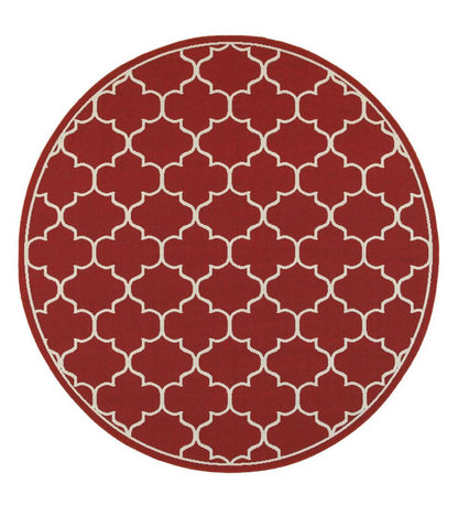 Plow & Hearth Area Rugs Indoor Living Indoor/Outdoor Lexington Quatrefoil Rug