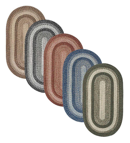 Plow & Hearth Area Rugs Indoor Living Indoor/Outdoor Oval Woodridge Braided Polypropylene Rug
