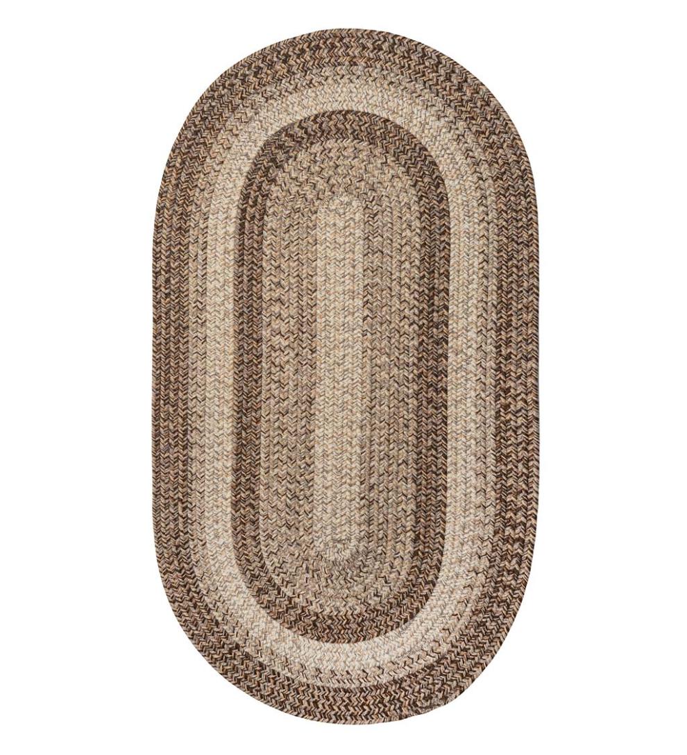 Plow & Hearth Area Rugs Indoor Living Indoor/Outdoor Oval Woodridge Braided Polypropylene Rug