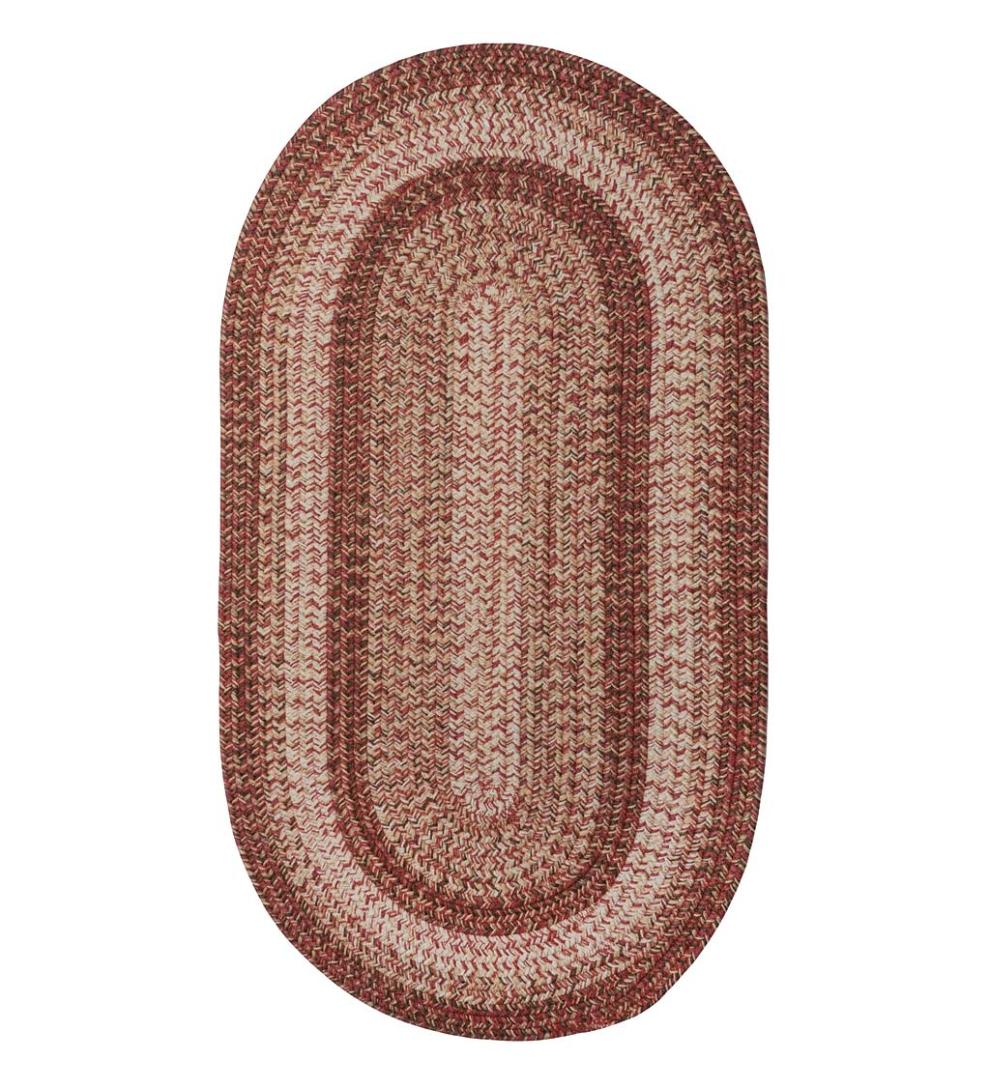 Plow & Hearth Area Rugs Indoor Living Indoor/Outdoor Oval Woodridge Braided Polypropylene Rug