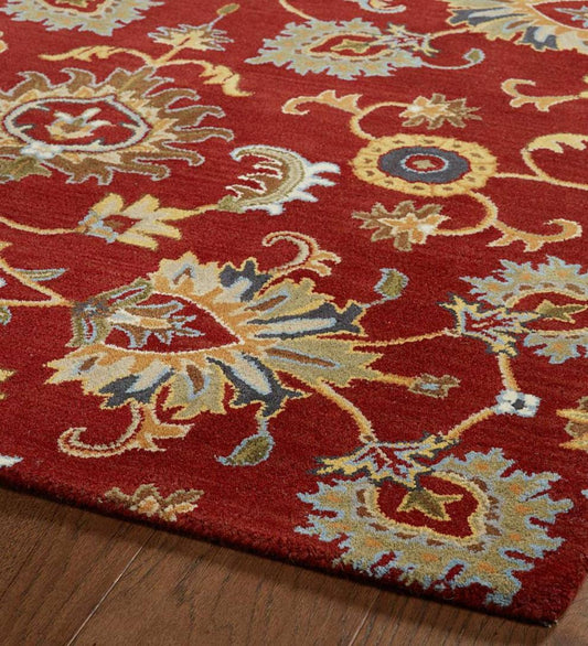 Plow & Hearth Area Rugs Indoor Living Lauren Floral Wool Area Rug