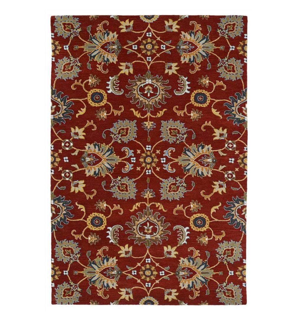 Plow & Hearth Area Rugs Indoor Living Lauren Floral Wool Area Rug