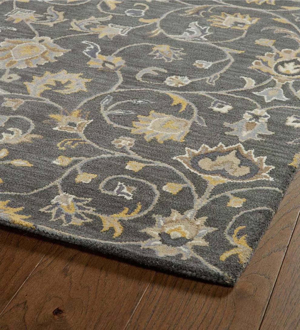 Plow & Hearth Area Rugs Indoor Living Lauren Vine Wool Area Rug
