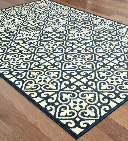 Plow & Hearth Area Rugs Indoor Living Marston Trellis Polypropylene Indoor/Outdoor Area Rug