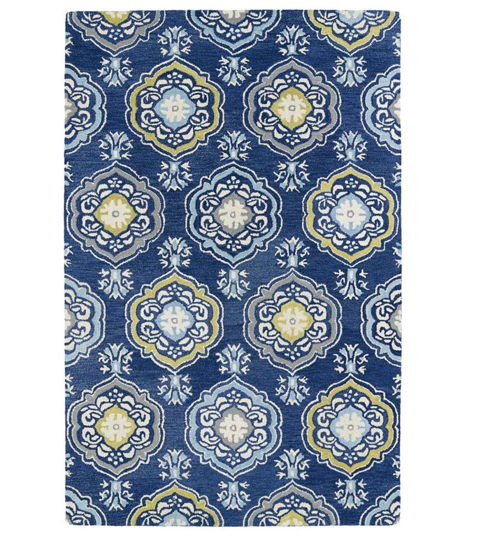 Plow & Hearth Area Rugs Indoor Living Meadow Perennial Wool Rugs