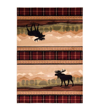Plow & Hearth Area Rugs Indoor Living Moose Lodge Rug