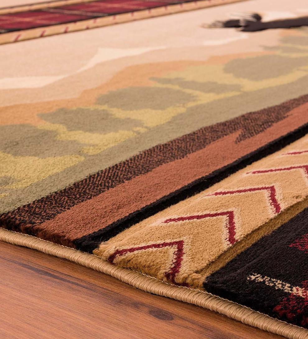 Plow & Hearth Area Rugs Indoor Living Moose Lodge Rug