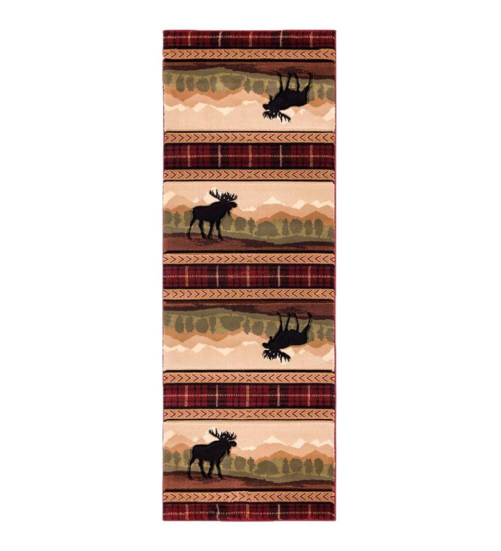 Plow & Hearth Area Rugs Indoor Living Moose Lodge Rug