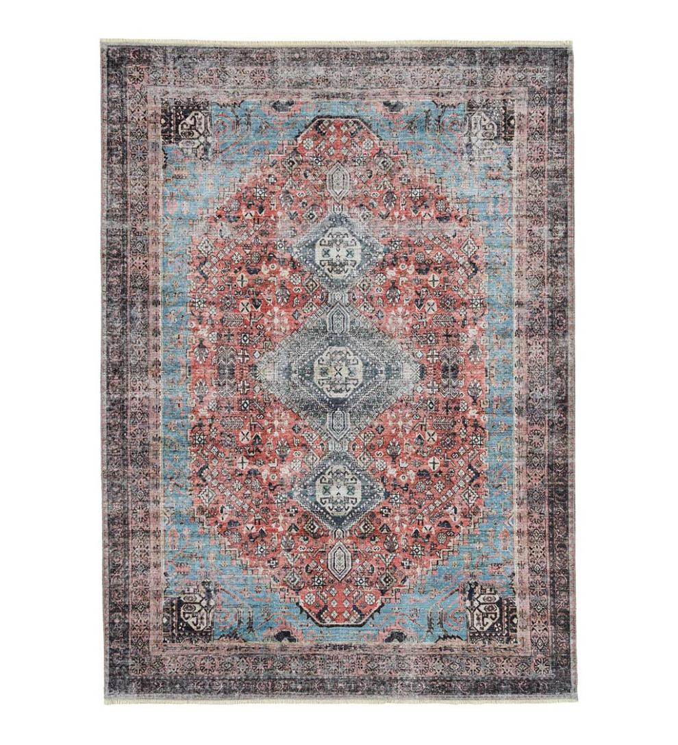 Plow & Hearth Area Rugs Indoor Living Riverside Dawn Easy-Care Polyester Area Rug
