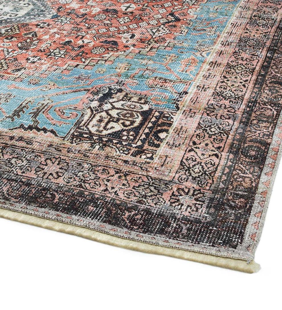 Plow & Hearth Area Rugs Indoor Living Riverside Dawn Easy-Care Polyester Area Rug
