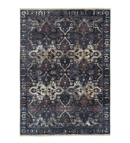 Plow & Hearth Area Rugs Indoor Living Riverside Midnight Easy-Care Polyester Area Rug