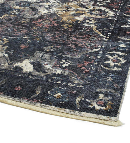 Plow & Hearth Area Rugs Indoor Living Riverside Midnight Easy-Care Polyester Area Rug