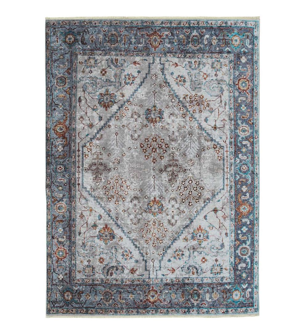 Plow & Hearth Area Rugs Indoor Living Riverside Starlight Easy-Care Polyester Area Rug