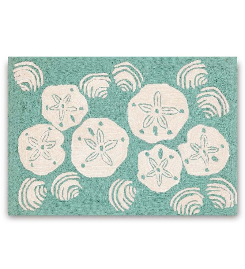 Plow & Hearth Area Rugs Indoor Living Shell Toss Indoor/Outdoor Accent Rugs
