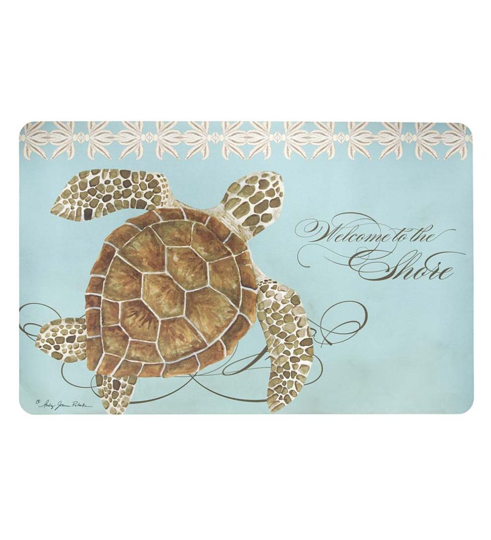 Plow & Hearth Bath Accessories Indoor Living Nautical Floor Mat - Octopus