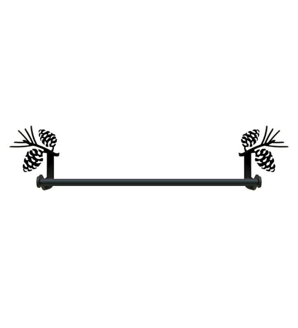Plow & Hearth Bath Accessories Indoor Living Usa-Made Wrought Iron Decorative Towel Bars