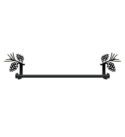 Plow & Hearth Bath Accessories Indoor Living Usa-Made Wrought Iron Decorative Towel Bars
