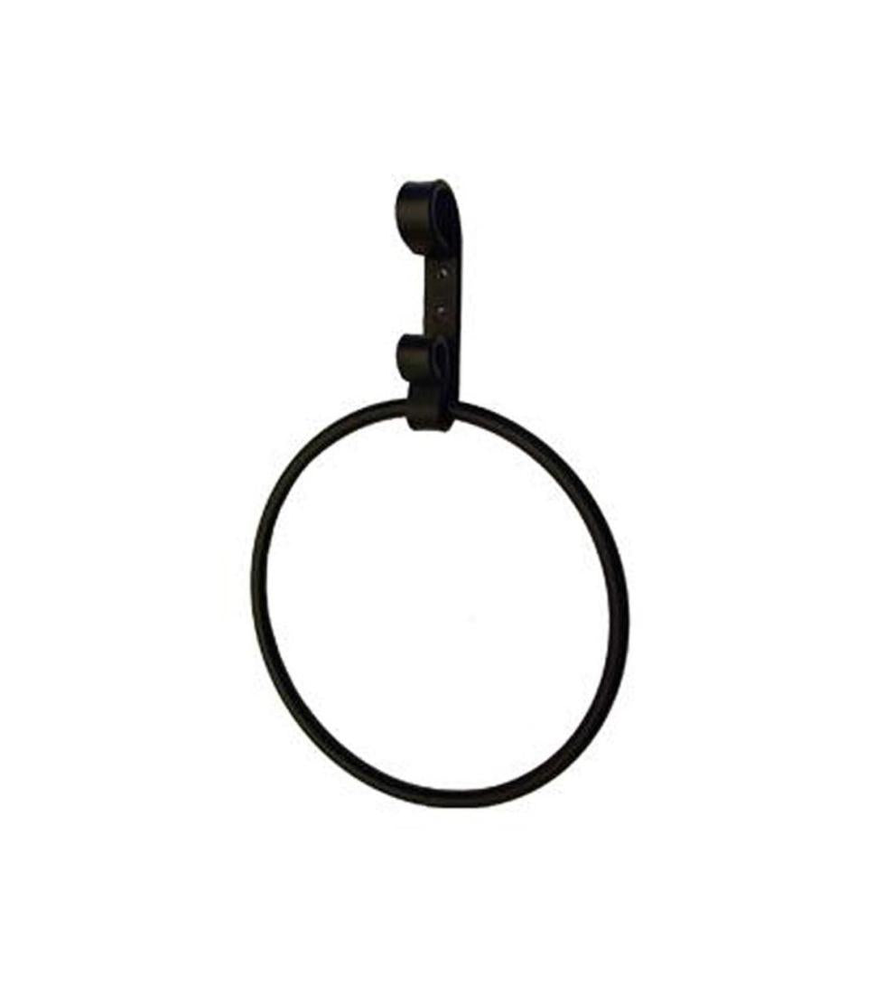Plow & Hearth Bath Accessories Indoor Living Usa-Made Wrought Iron Decorative Towel Ring - Bear