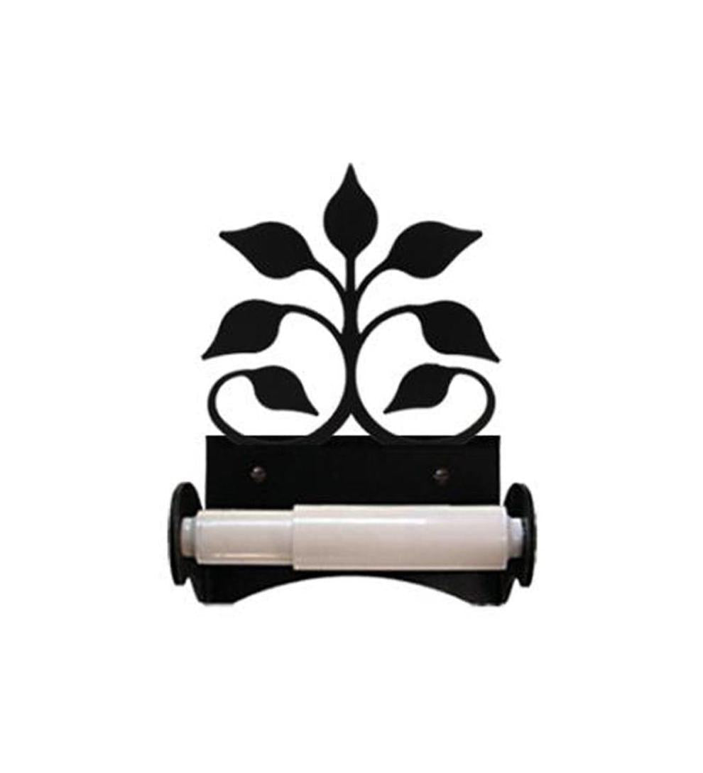 Plow & Hearth Bath Accessories Indoor Living Usa-Made Wrought Iron Roller-Style Toilet Paper Holder - Bear