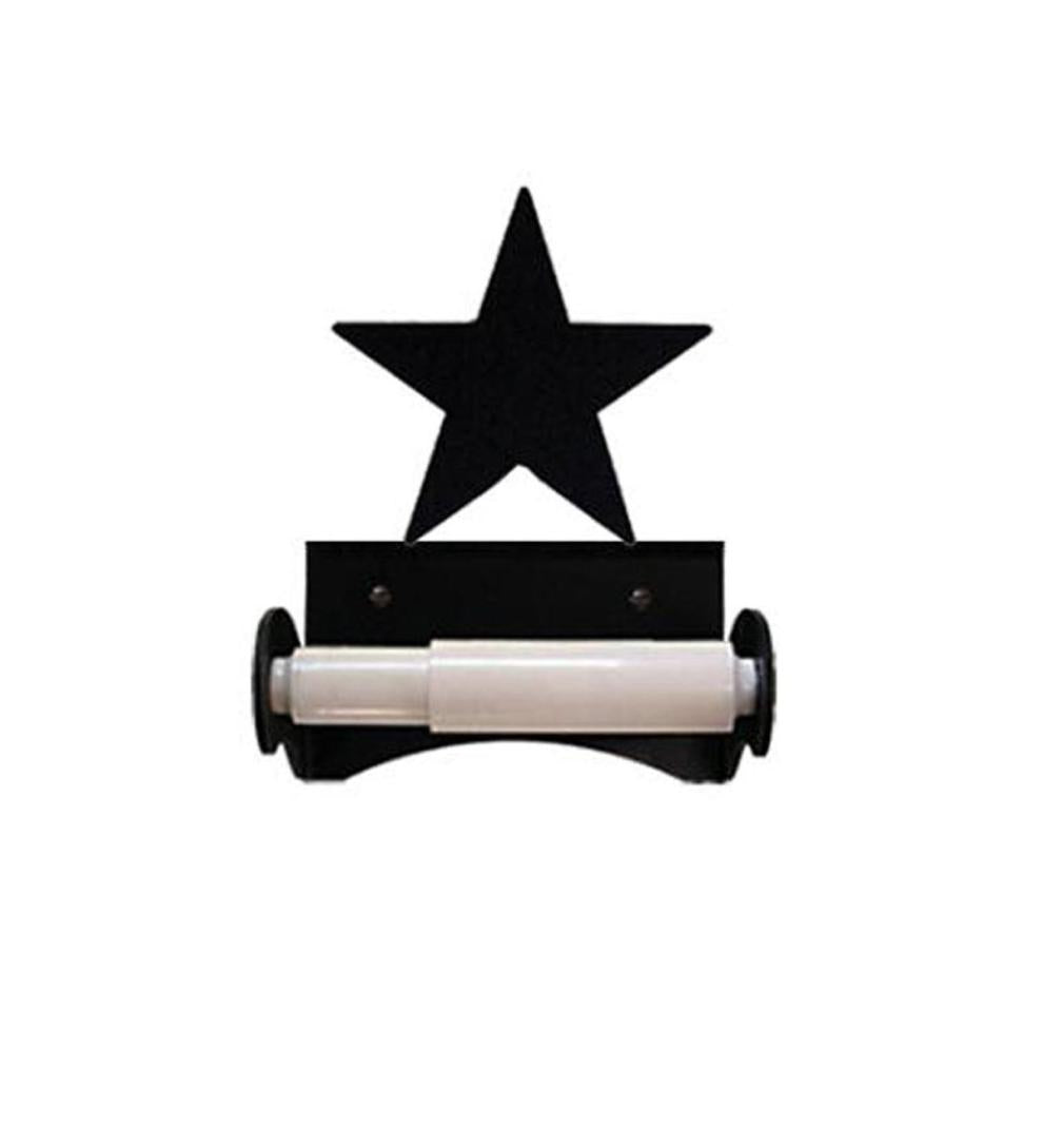 Plow & Hearth Bath Accessories Indoor Living Usa-Made Wrought Iron Roller-Style Toilet Paper Holder - Bear