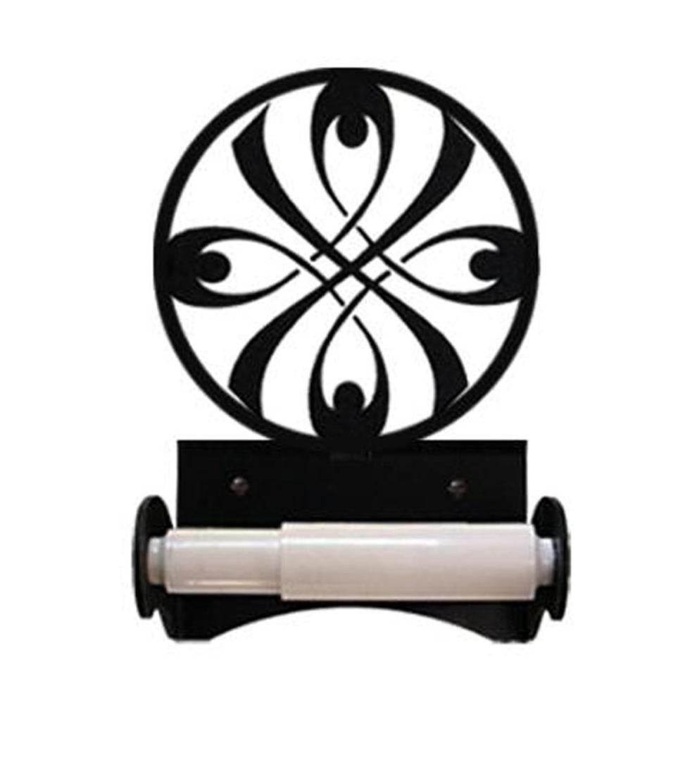 Plow & Hearth Bath Accessories Indoor Living Usa-Made Wrought Iron Roller-Style Toilet Paper Holder - Bear