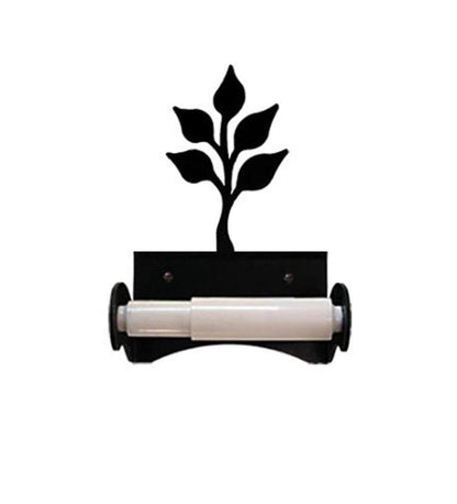 Plow & Hearth Bath Accessories Indoor Living Usa-Made Wrought Iron Roller-Style Toilet Paper Holder - Bear