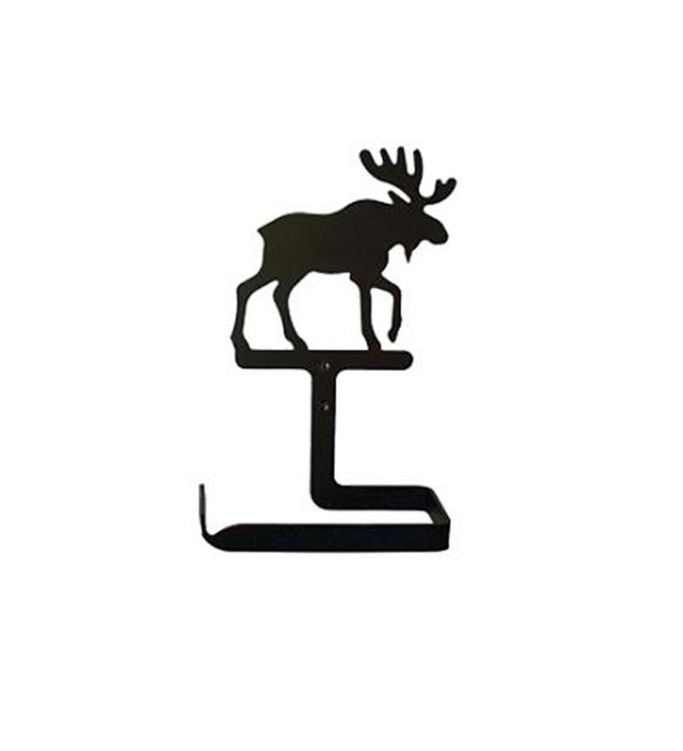 Plow & Hearth Bath Accessories Indoor Living Usa-Made Wrought Iron Traditional Toilet Paper Holder - Bear