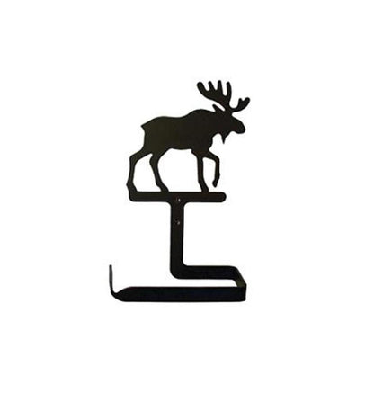 Plow & Hearth Bath Accessories Indoor Living Usa-Made Wrought Iron Traditional Toilet Paper Holder - Bear