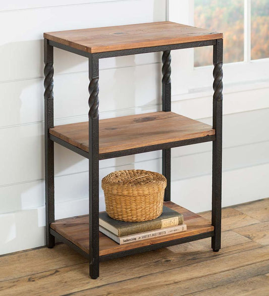 Plow & Hearth Bedroom Furniture Indoor Living Deep Creek End Table With Shelves