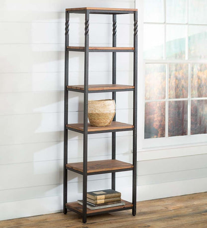 Plow & Hearth Bedroom Furniture Indoor Living Deep Creek Etagere Storage Stand With Shelves