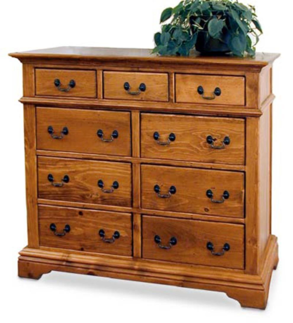 Plow & Hearth Bedroom Furniture Indoor Living Forsythe High Chest In Solid Pine - Avocado Green