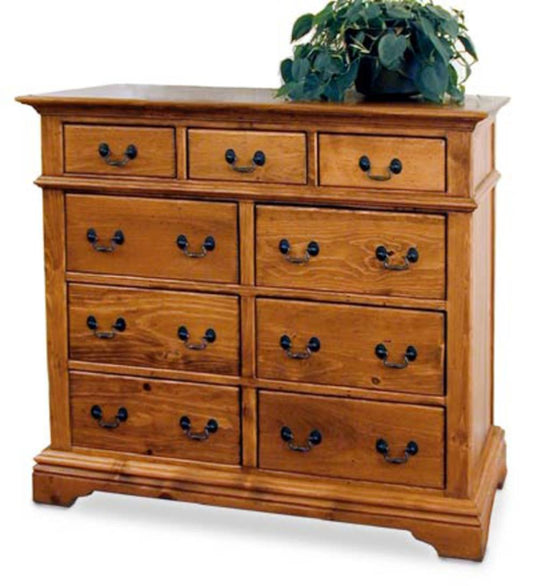 Plow & Hearth Bedroom Furniture Indoor Living Forsythe High Chest In Solid Pine - Avocado Green