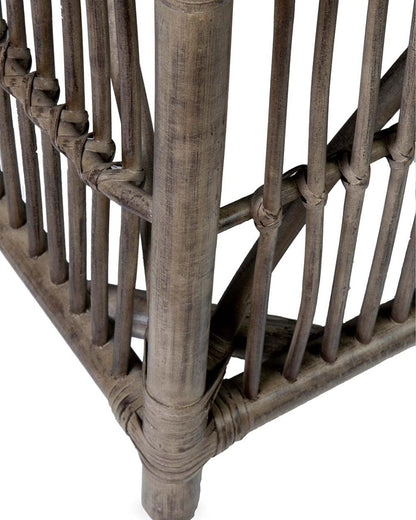 Plow & Hearth Bedroom Furniture Indoor Living Winston Double Rattan Bench With Cushion
